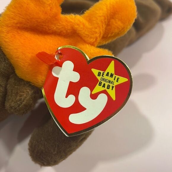 1993 Vintage Chocolate the Moose Ty Original Beanie Baby 9” PVC Pellets NWT EUC - Picture 6 of 9